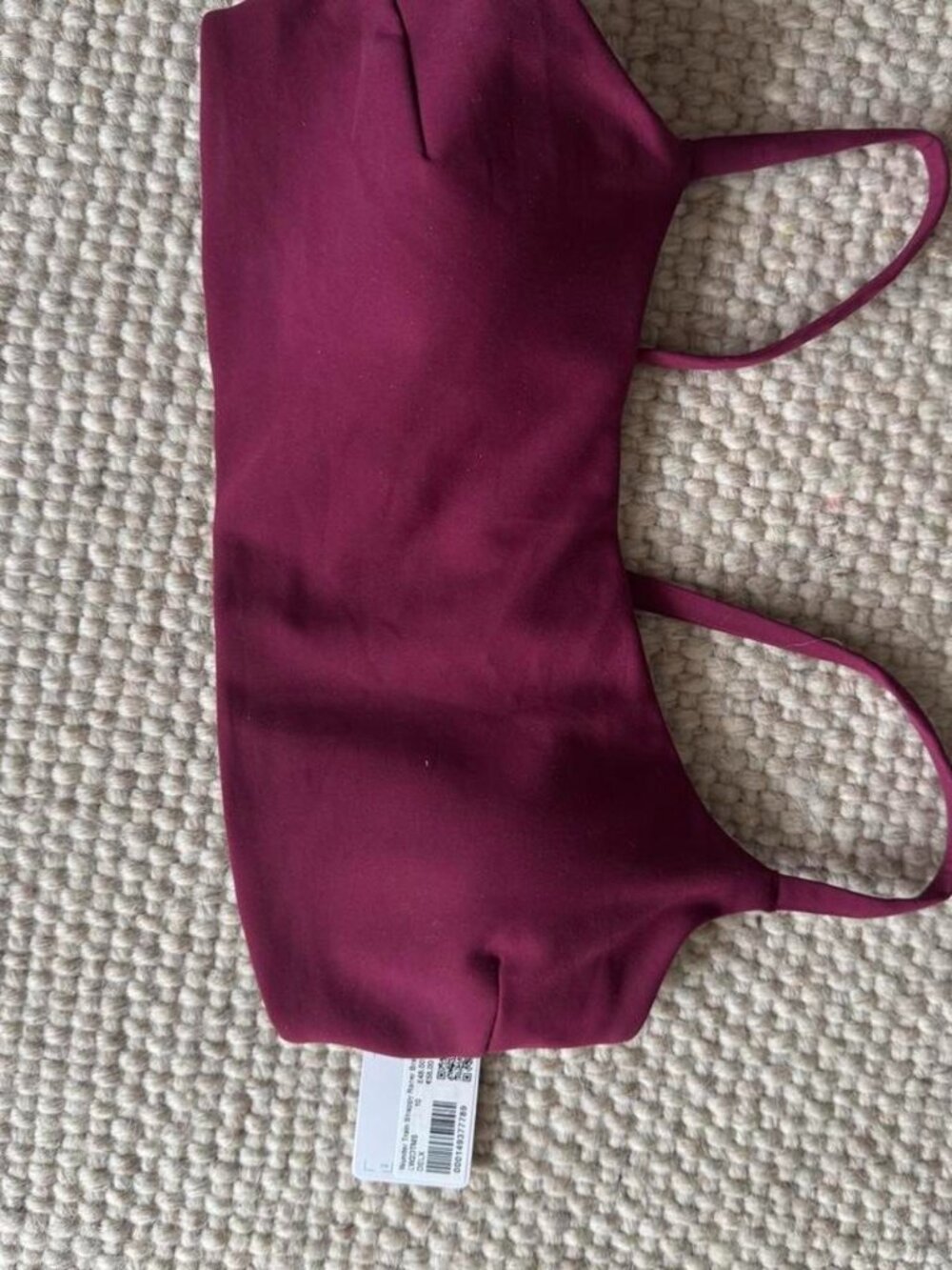 lululemon Wunder Train Strappy Racer Bra C/D Burgundy Size 10 NWT